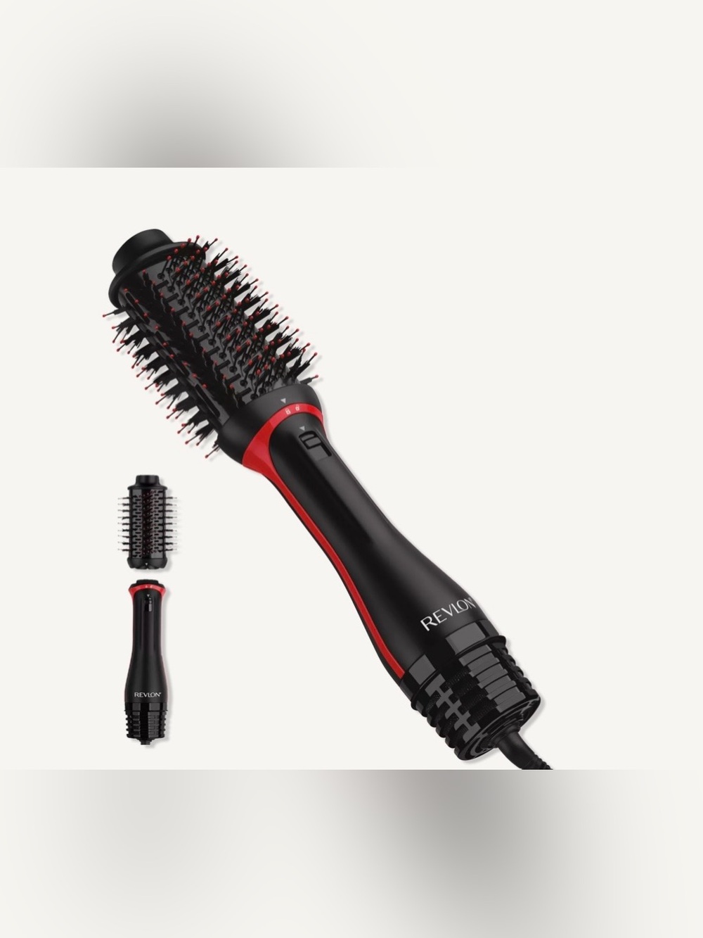 Revlon One-Step Volumizer PLUS 2.0 Hot Air Brush Black Red EUC Used Once